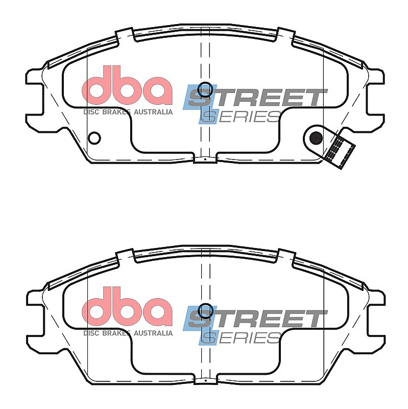DBA Street Series Ceramic Brake Pads 127.3mm x 49.5mm DB1252SS - Front