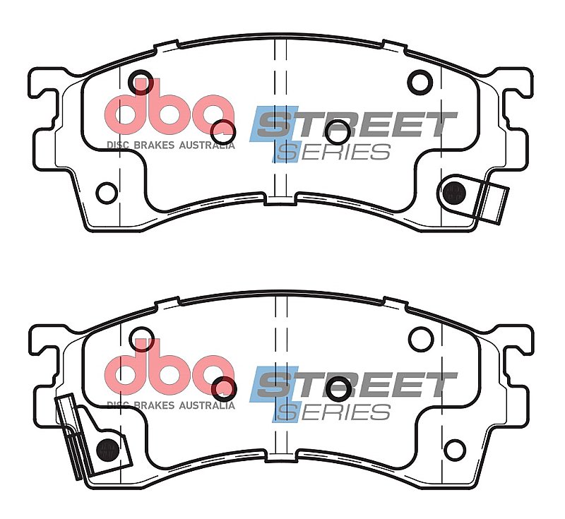 DBA Street Series Ceramic Brake Pads 131.6mm x 51.4mm DB1255SS - Front