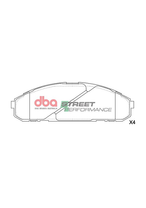 DBA Street Performance Brake Pads 170mm x 54.5mm DB1257SP - Front