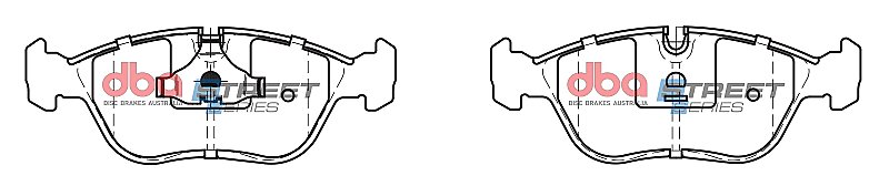 DBA Street Series Ceramic Brake Pads 156.4/156.4mm x 58/58.2mm DB1261SS - Front