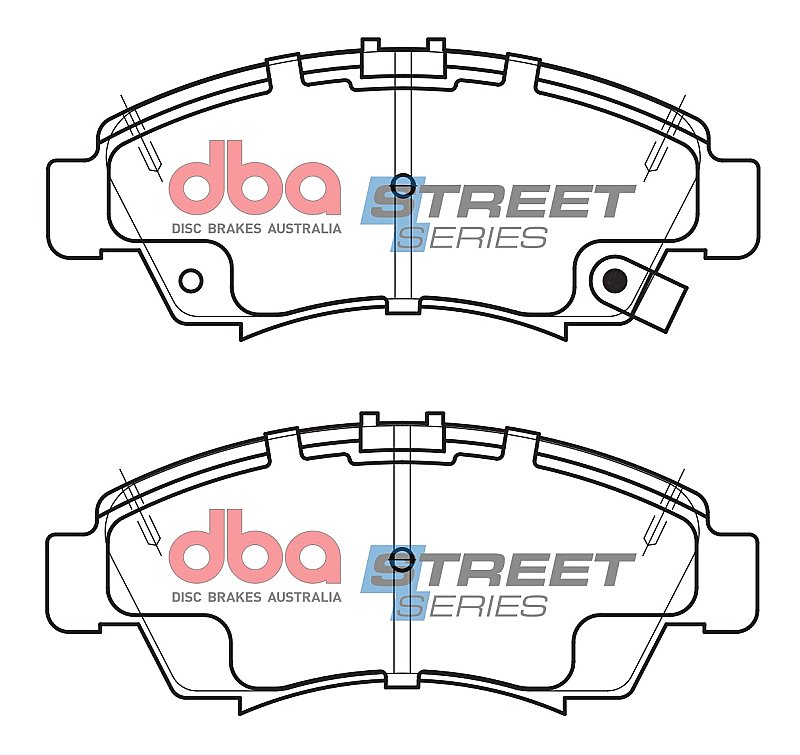 DBA Street Series Ceramic Brake Pads 131.3mm x 55.5mm DB1262SS - Front