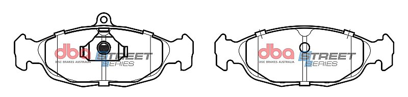DBA Street Series Ceramic Brake Pads 140.3/141.5mm x 58.1/47.6mm DB1275SS - Front