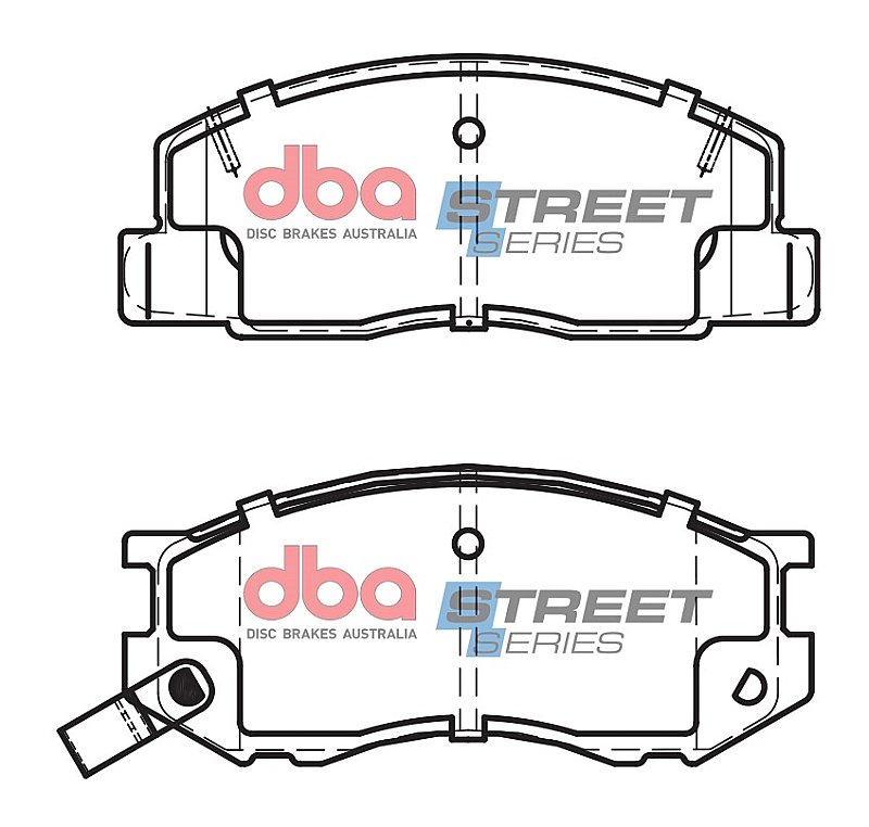 DBA Street Series Ceramic Brake Pads 128.4/126.5mm x 51.8/54.9mm DB1276SS - Front