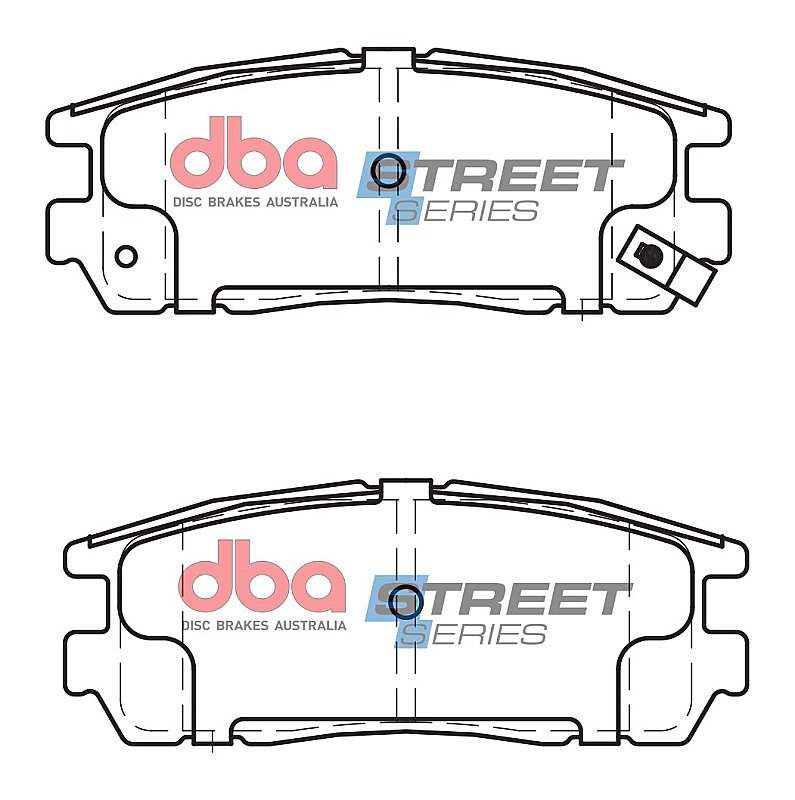 DBA Street Series Ceramic Brake Pads 109.7mm x 42.2mm DB1280SS - Rear