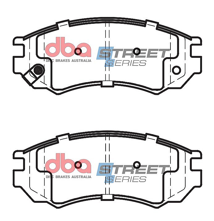 DBA Street Series Ceramic Brake Pads 127.5mm x 51.8mm DB1281SS - Front