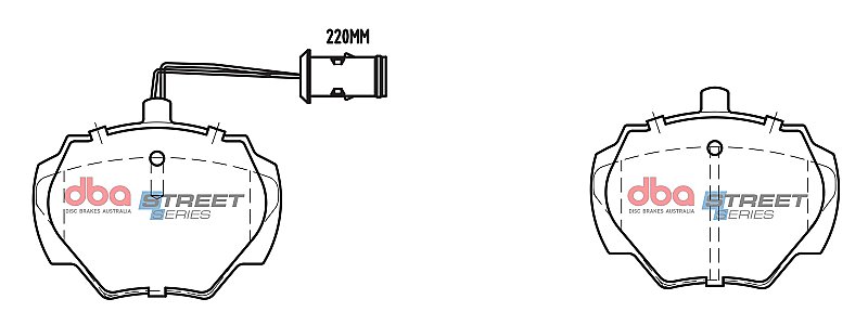 DBA Street Series Ceramic Brake Pads 88.7mm x 72mm DB1285SS - Rear