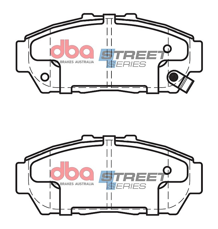 DBA Street Series Ceramic Brake Pads 129mm x 54.8mm DB1292SS - Front