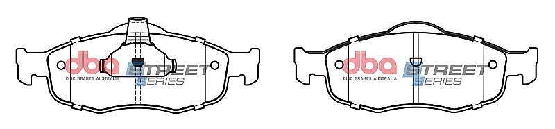 DBA Street Series Ceramic Brake Pads 155.3/156.5mm x 58/58mm DB1299SS - Front