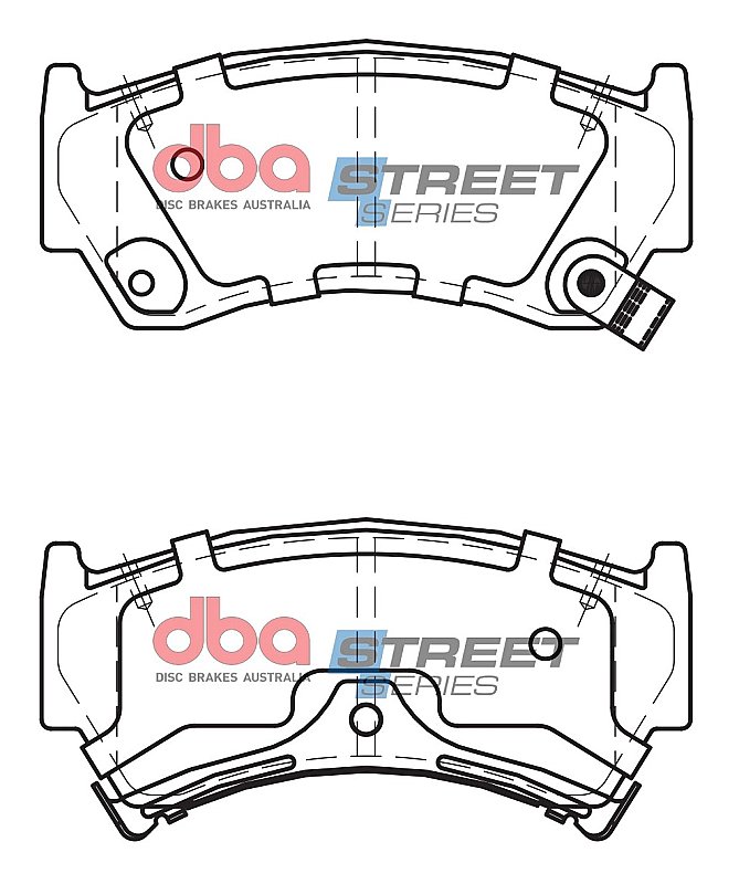 DBA Street Series Ceramic Brake Pads 108.6mm x 48mm DB1302SS - Front