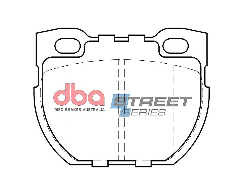 DBA Street Series Semi-Metallic Brake Pads 88.4mm x 68.8mm DB1306SS - Rear