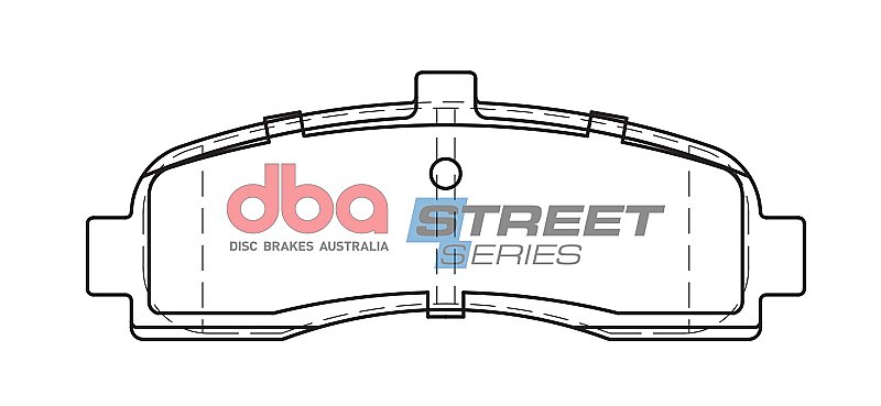 DBA Street Series Ceramic Brake Pads 120.8mm x 45mm DB1307SS - Front