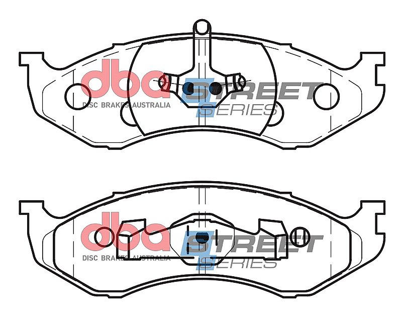 DBA Street Series Semi-Metallic Brake Pads 177.1mm x 54.9mm DB1311SS - Front