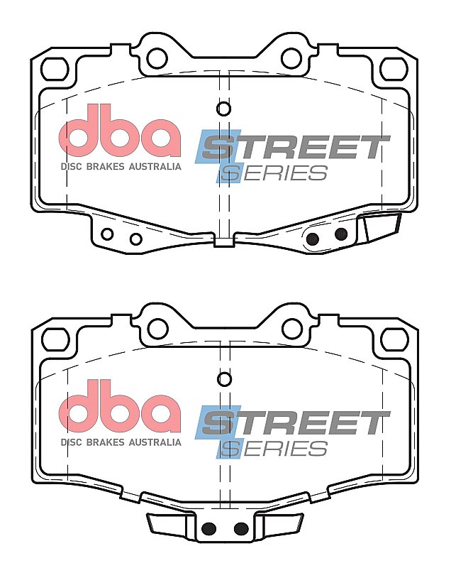 DBA Street Series Ceramic Brake Pads 119.3mm x 68.1mm DB1323SS - Front