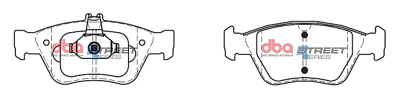 DBA Street Series Ceramic Brake Pads 150/151.4mm x 66.4/59.7mm DB1330SS - Front