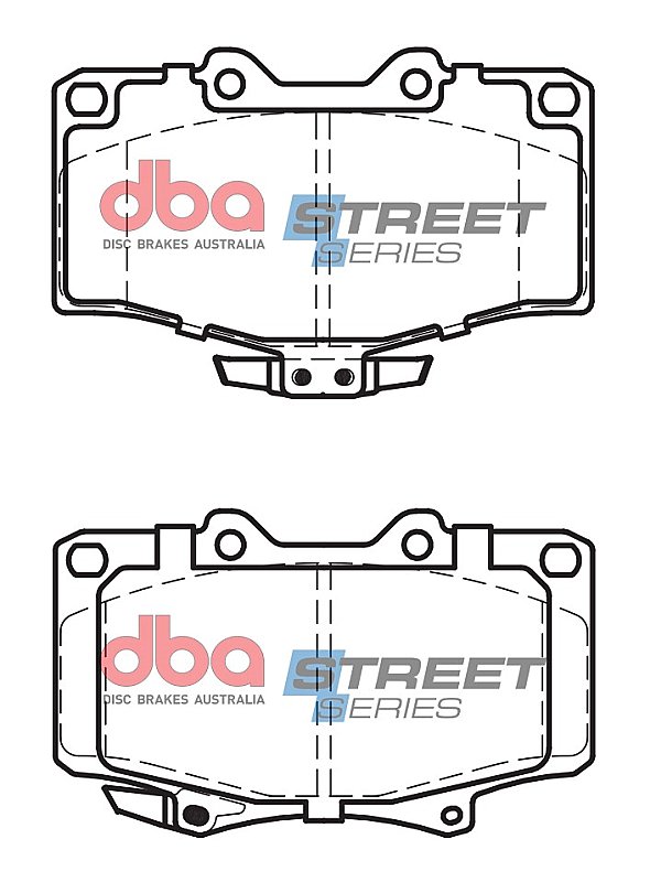 DBA Street Series Ceramic Brake Pads 119.4/119.3mm x 76.9/71.8mm DB1346SS - Front
