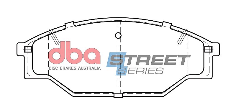 DBA Street Series Ceramic Brake Pads 140.2mm x 55.3mm DB1350SS - Front