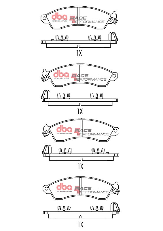 DBA Race Performance Brake Pads 131.8mm x 70.6mm DB1353RP - Front