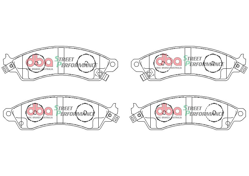 DBA Street Performance Brake Pads 171mm x 51.5mm DB1353SP - Front