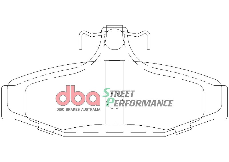 DBA Street Performance Brake Pads 113.8mm x 55.1mm DB1354SP - Rear