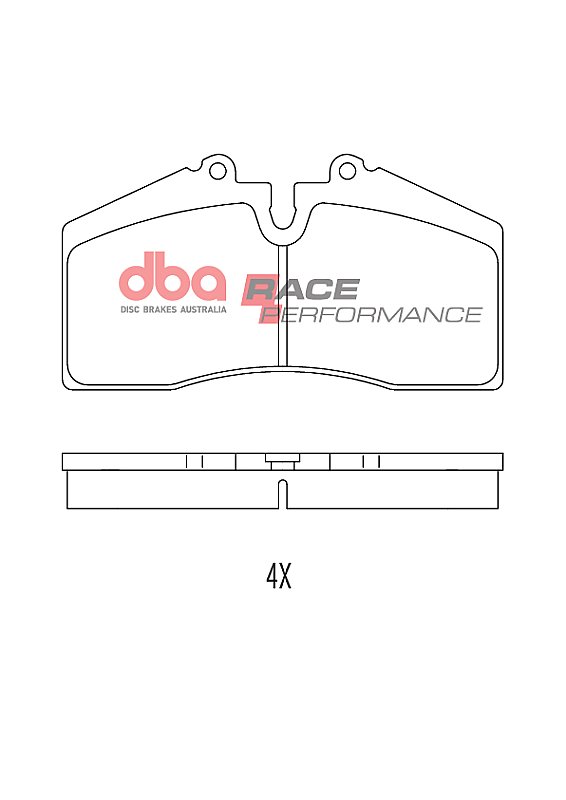 DBA Race Performance Brake Pads 131.8mm x 70.6mm DB1355RP - Front