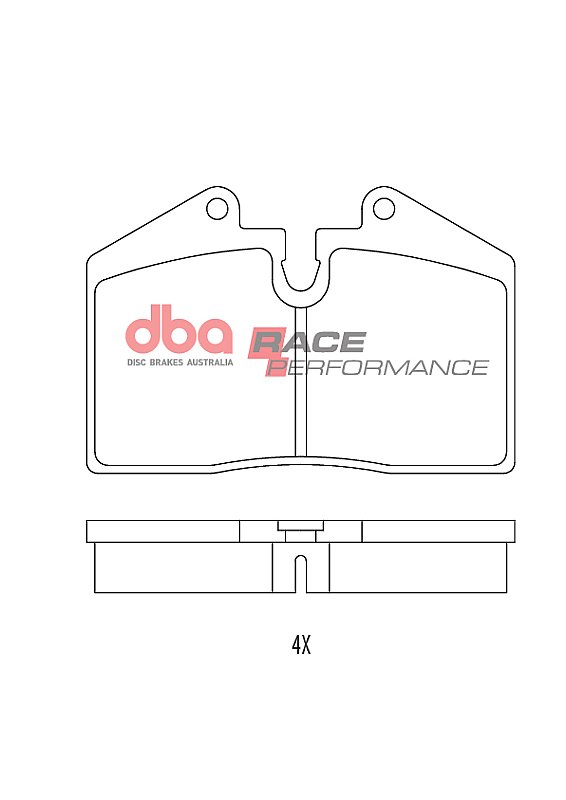 DBA Race Performance Brake Pads 97.8mm x 50mm DB1356RP - Rear