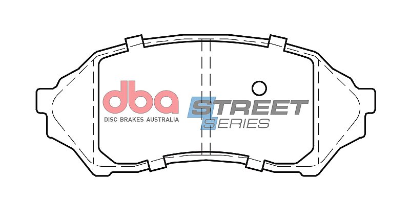 DBA Street Series Ceramic Brake Pads 123.2mm x 51.8mm DB1358SS - Front