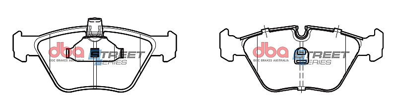 DBA Street Series Ceramic Brake Pads 156.4/156.5mm x 63.6/63.4mm DB1364SS - Front