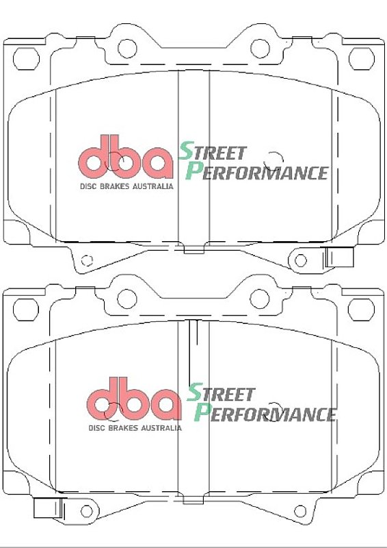 DBA Street Performance Brake Pads 119.3mm x 78mm DB1365SP - Front