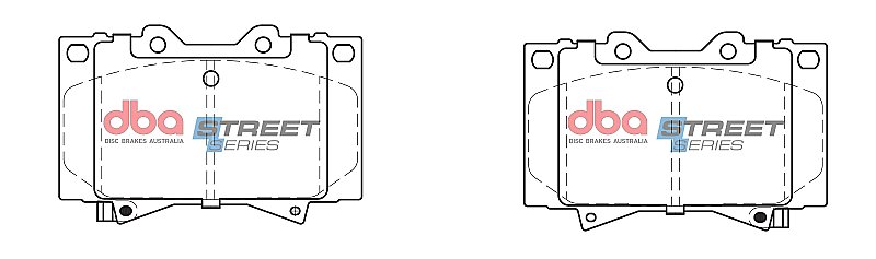 DBA Street Series Semi-Metallic Brake Pads 119.4mm x 77.9mm DB1365SS - Front
