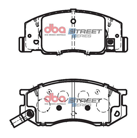 DBA Street Series Ceramic Brake Pads 128.4/126.8mm x 52.1/54.9mm DB1372SS - Front
