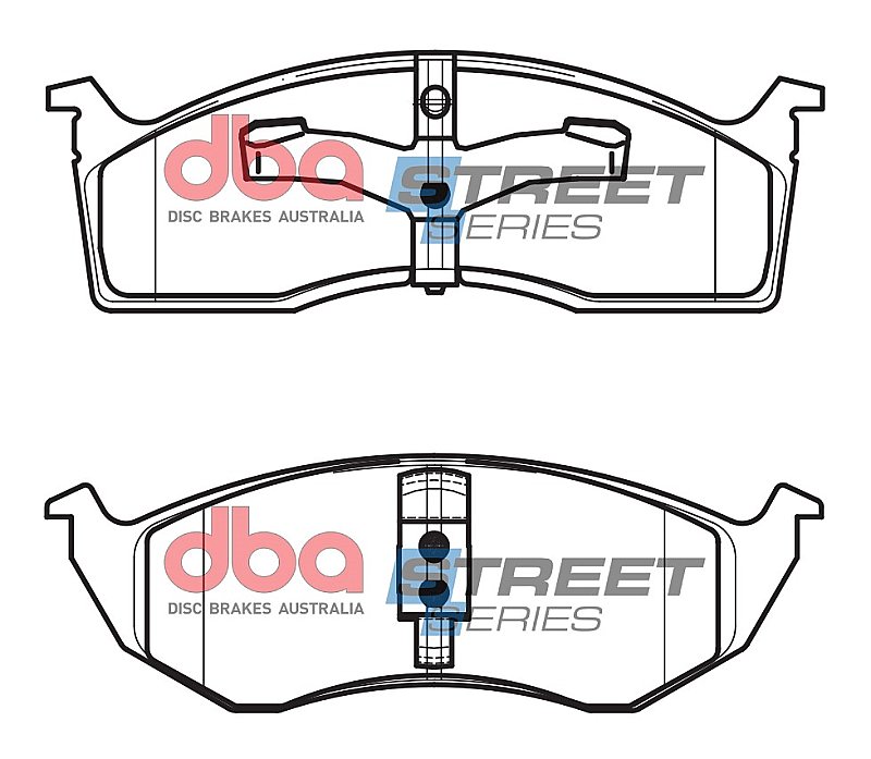 DBA Street Series Semi-Metallic Brake Pads 164.1/164mm x 54/54.6mm DB1374SS - Front