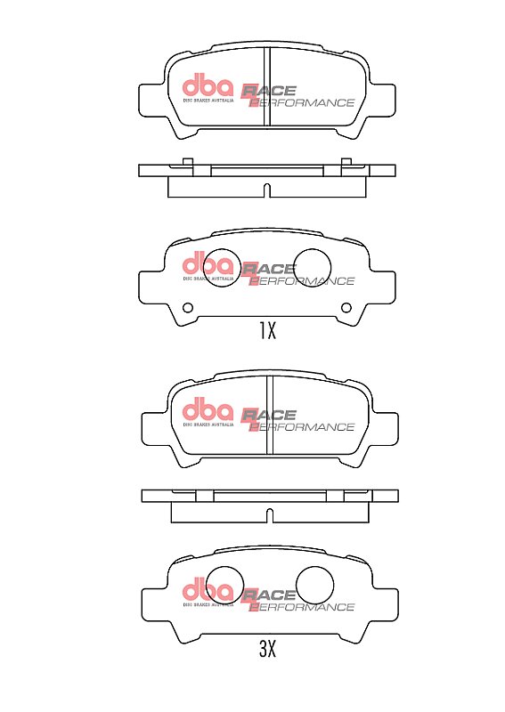 DBA Race Performance Brake Pads 108.4mm x 41.5mm DB1379RP - Rear