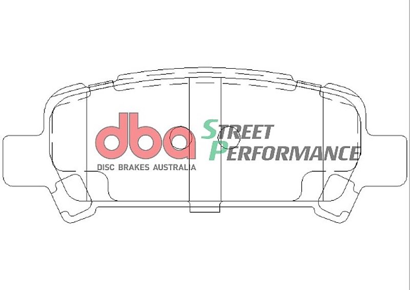 DBA Street Performance Brake Pads 108.4mm x 41.6mm DB1379SP - Rear