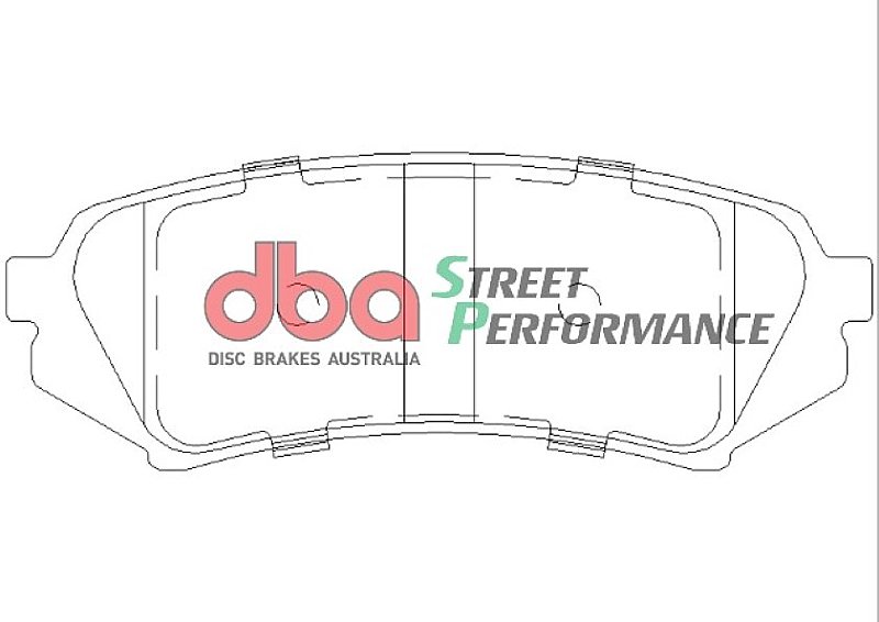 DBA Street Performance Brake Pads 123.1mm x 45.1mm DB1383SP - Rear