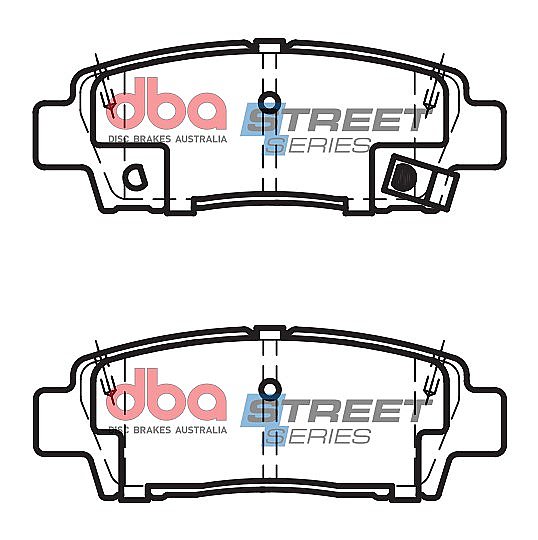 DBA Street Series Ceramic Brake Pads 106.5mm x 38.2mm DB1384SS - Rear