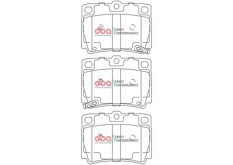 DBA Street Performance Brake Pads 105.1mm x 46.7mm DB1390SP - Rear