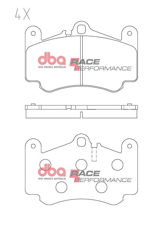 DBA Race Performance Brake Pads 140mm x 78mm DB1400RP - Front