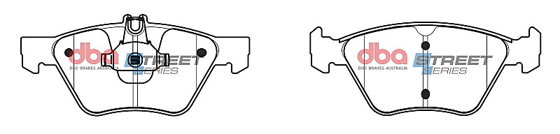 DBA Street Series Ceramic Brake Pads 155.1/156.5mm x 68.7/63.4mm DB1403SS - Front