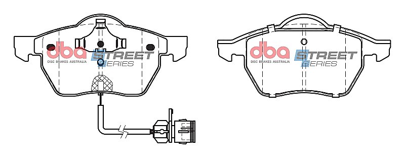 DBA Street Series Ceramic Brake Pads 156.3mm x 74mm DB1404SS - Front