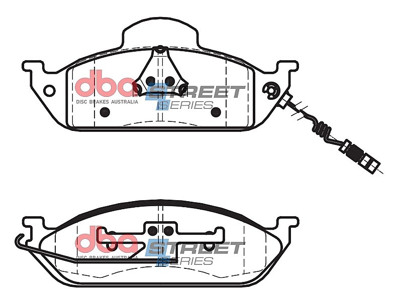 DBA Street Series Ceramic Brake Pads 188/188mm x 77.1/58.9mm DB1406SS - Front
