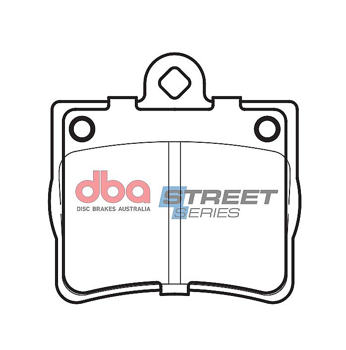 DBA Street Series Ceramic Brake Pads 63.6mm x 63.2mm DB1418SS - Rear