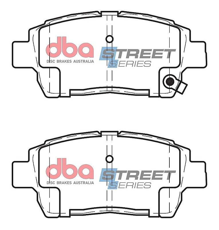 DBA Street Series Ceramic Brake Pads 116.4/116.4mm x 51.4/54.5mm DB1422SS - Front