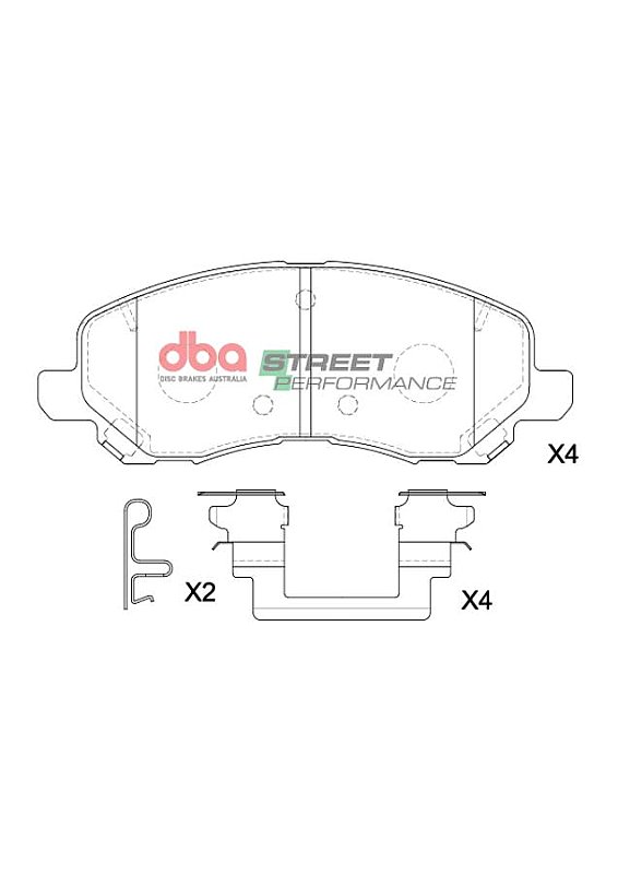 DBA Street Performance Brake Pads 144.9mm x 55.1mm DB1441SP - Front