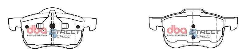 DBA Street Series Ceramic Brake Pads 155.1/156.5mm x 72.2/68.9mm DB1445SS - Rear