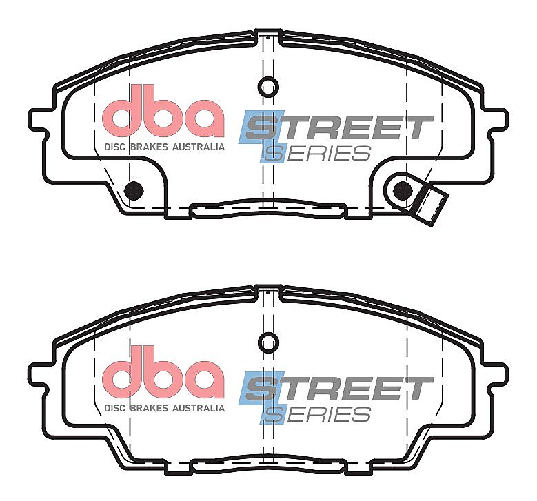 DBA Street Series Ceramic Brake Pads 135.2mm x 52.3mm DB1452SS - Front