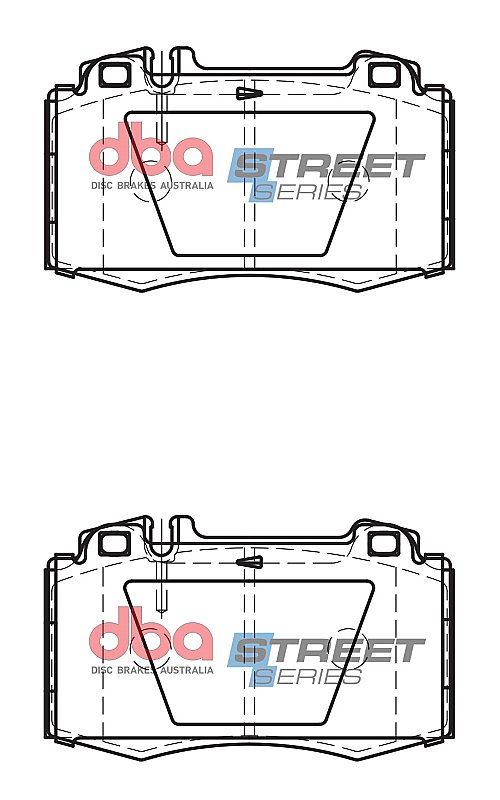 DBA Street Series Ceramic Brake Pads 117.9mm x 71.3mm DB1453SS - Front