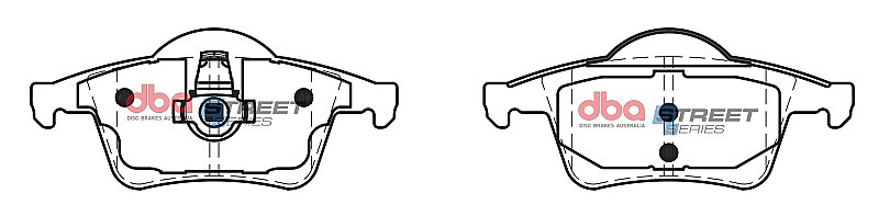 DBA Street Series Ceramic Brake Pads 122.6/123.7mm x 53.7/53.7mm DB1456SS - Rear