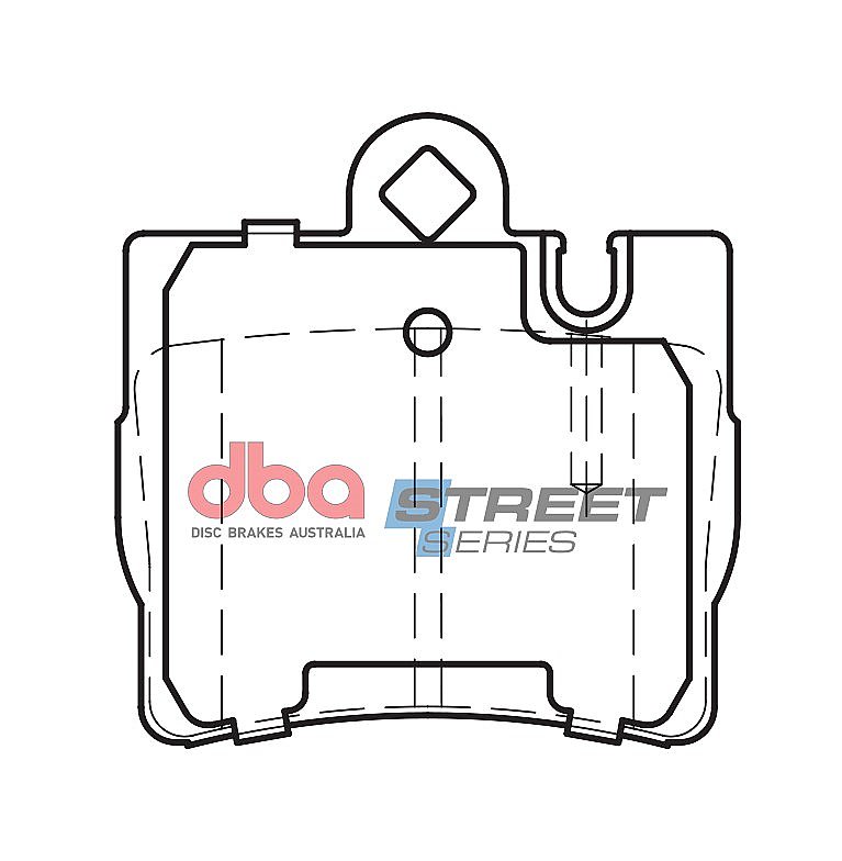 DBA Street Series Ceramic Brake Pads 70.9mm x 72.2mm DB1458SS - Rear