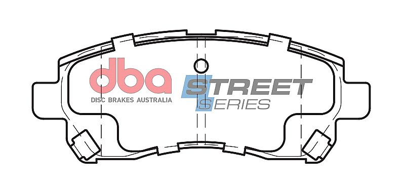DBA Street Series Ceramic Brake Pads 126.8mm x 49.7mm DB1460SS - Front