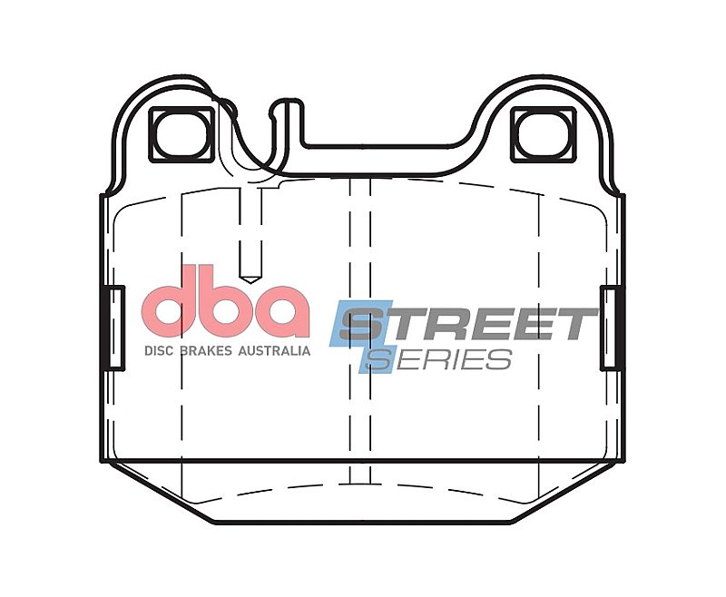 DBA Street Series Ceramic Brake Pads 76.7mm x 65.6mm DB1461SS - Rear